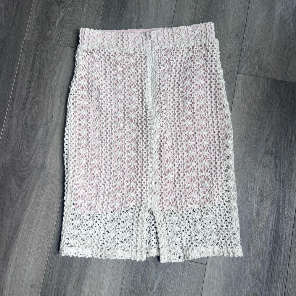 Free People midi skirt crocheted detail size 4 - Picture 2 of 12